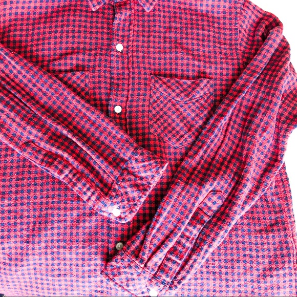 Current/Elliot Womens Size 1 Red Flannel Shirt - Picture 6 of 8
